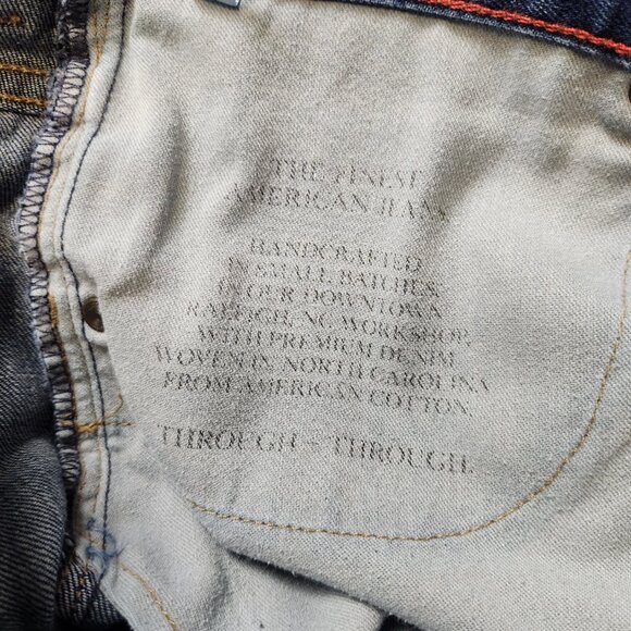 Raleigh Denim Workshop Jeans 38 Alexander Relaxed Straight Hand Crafted Med Wash - Picture 10 of 16